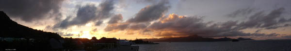 Raiatea - sunset pano